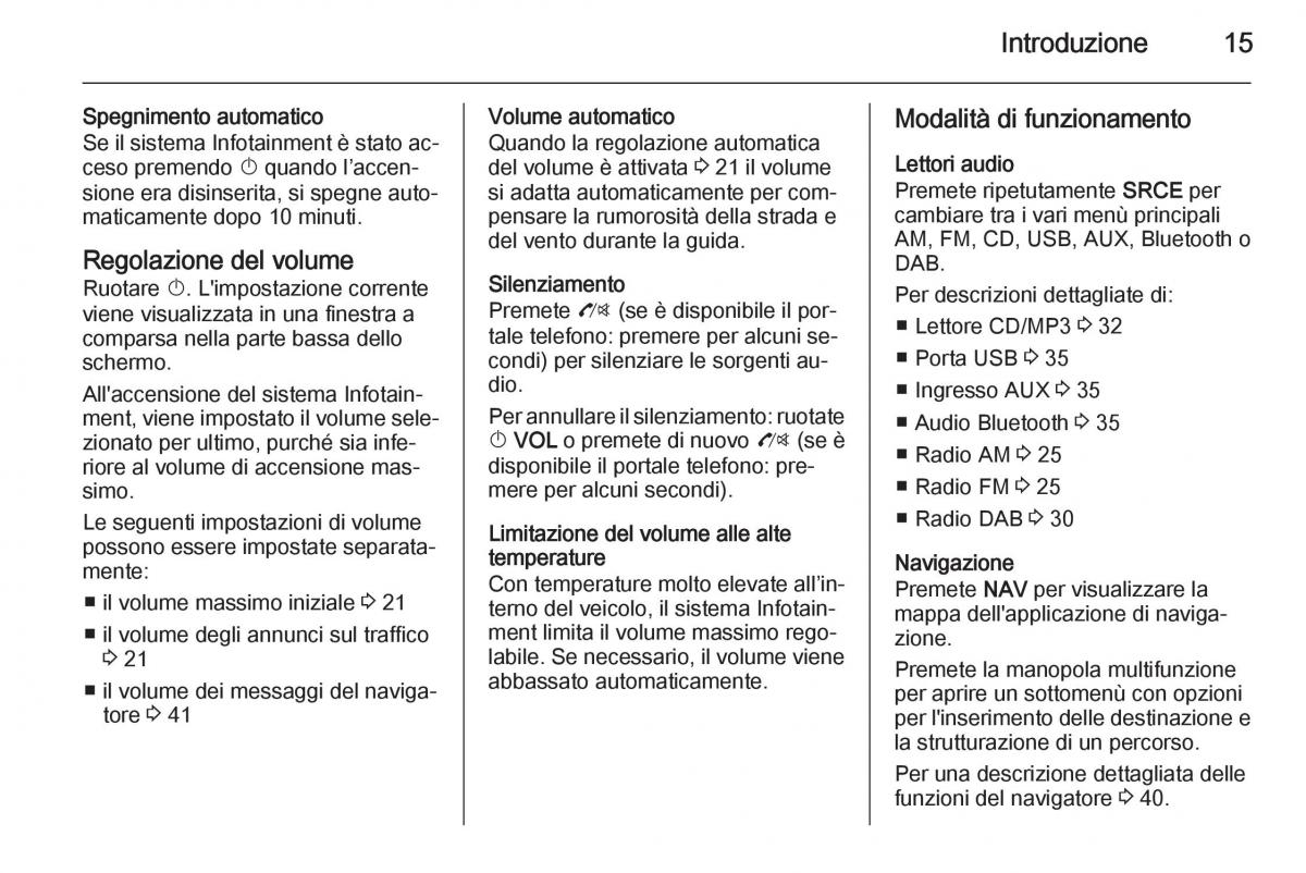 Opel Zafira C Tourer manuale del proprietario / page 15