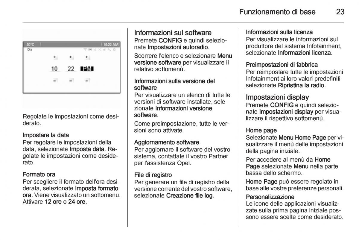 Opel Zafira C Tourer manuale del proprietario / page 23