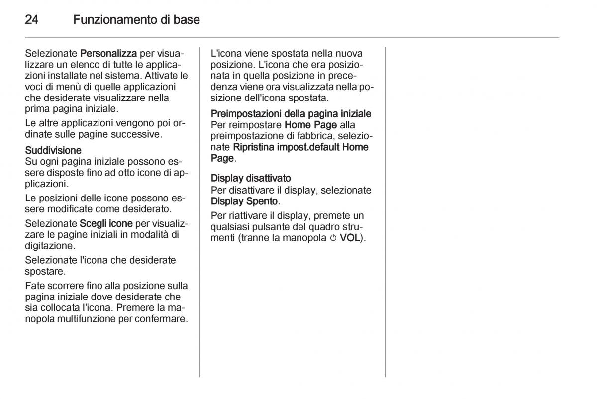 Opel Zafira C Tourer manuale del proprietario / page 24