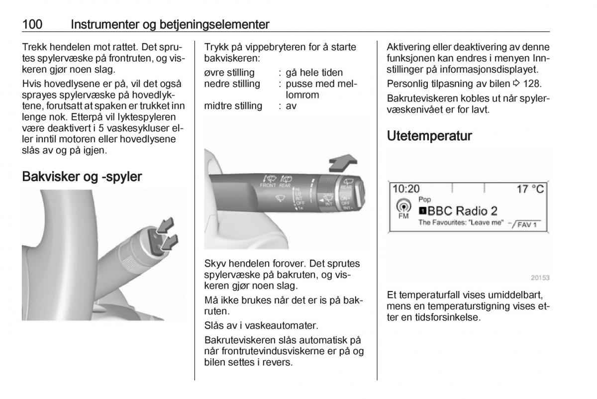 Opel Zafira C Tourer bruksanvisningen / page 102