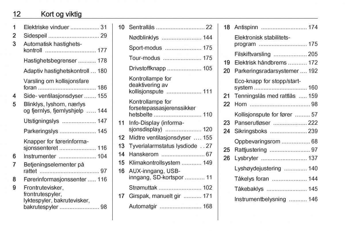 manual  Opel Zafira C Tourer bruksanvisningen / page 14