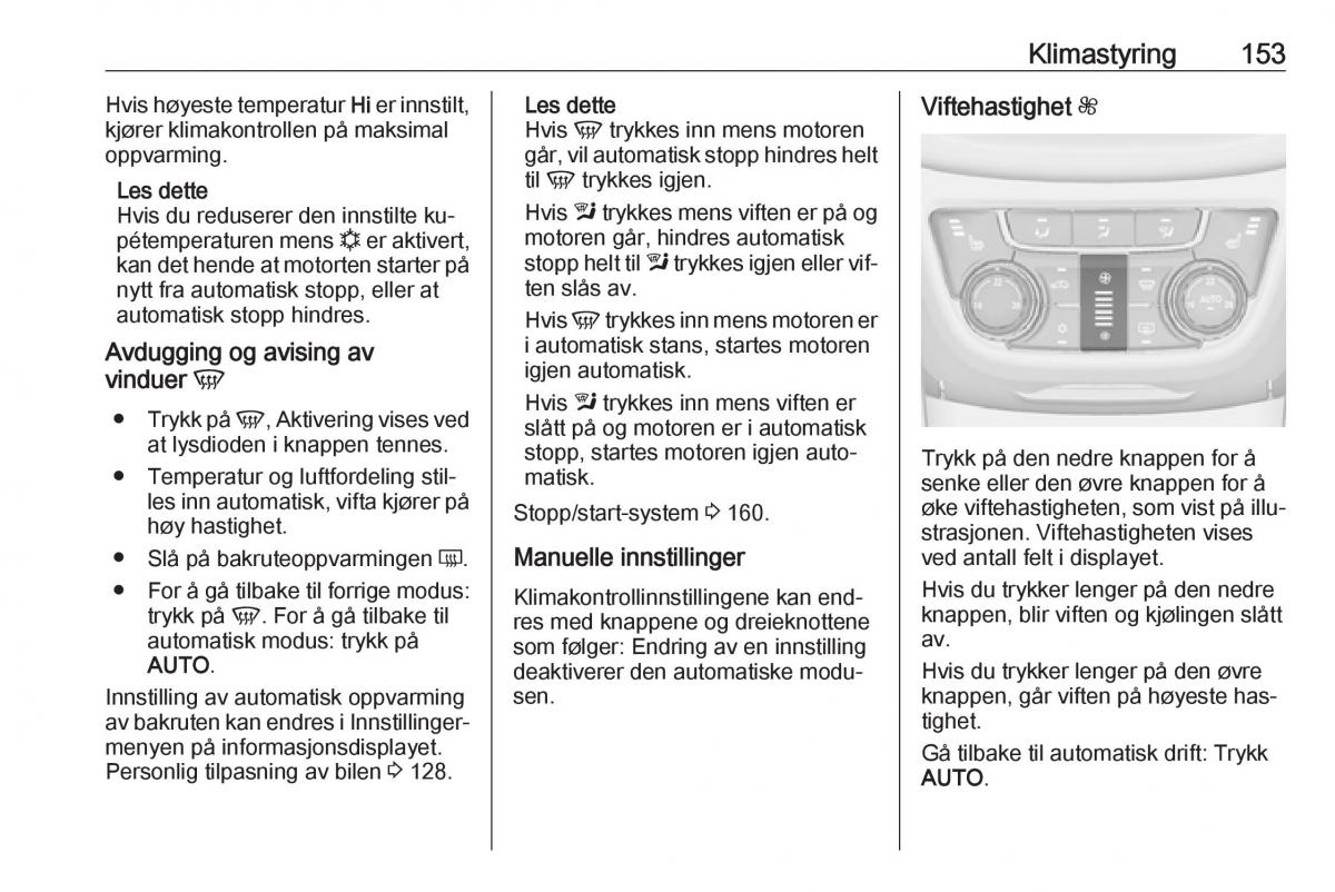Opel Zafira C Tourer bruksanvisningen / page 155