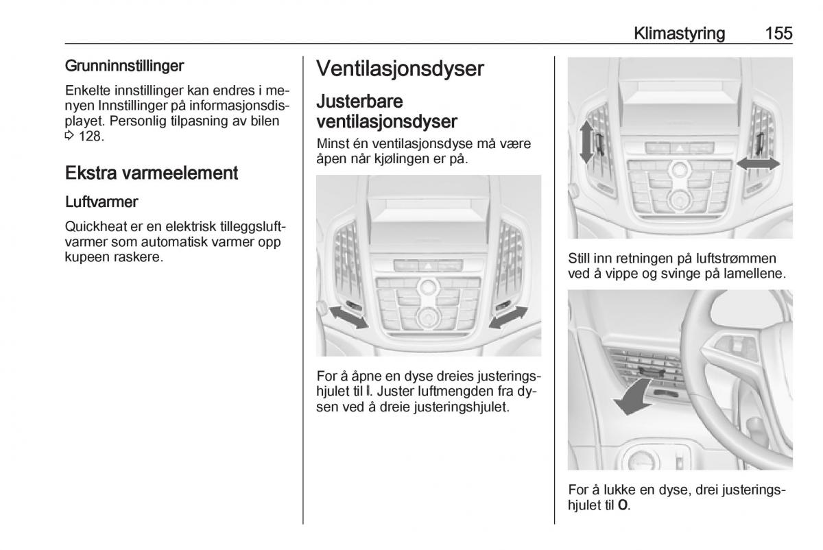 Opel Zafira C Tourer bruksanvisningen / page 157
