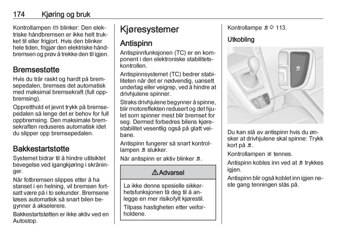 Opel Zafira C Tourer bruksanvisningen / page 176