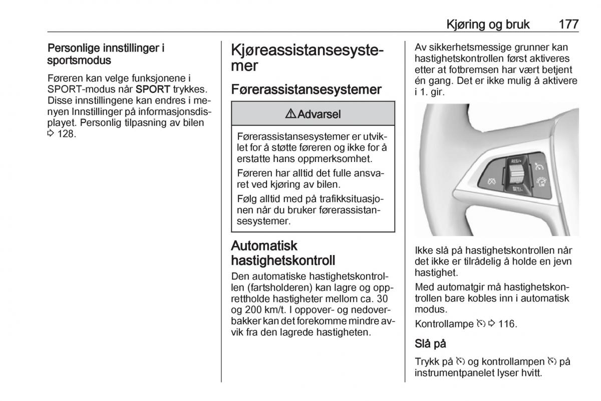 Opel Zafira C Tourer bruksanvisningen / page 179