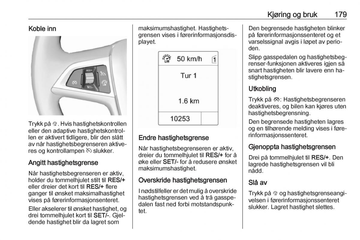 Opel Zafira C Tourer bruksanvisningen / page 181