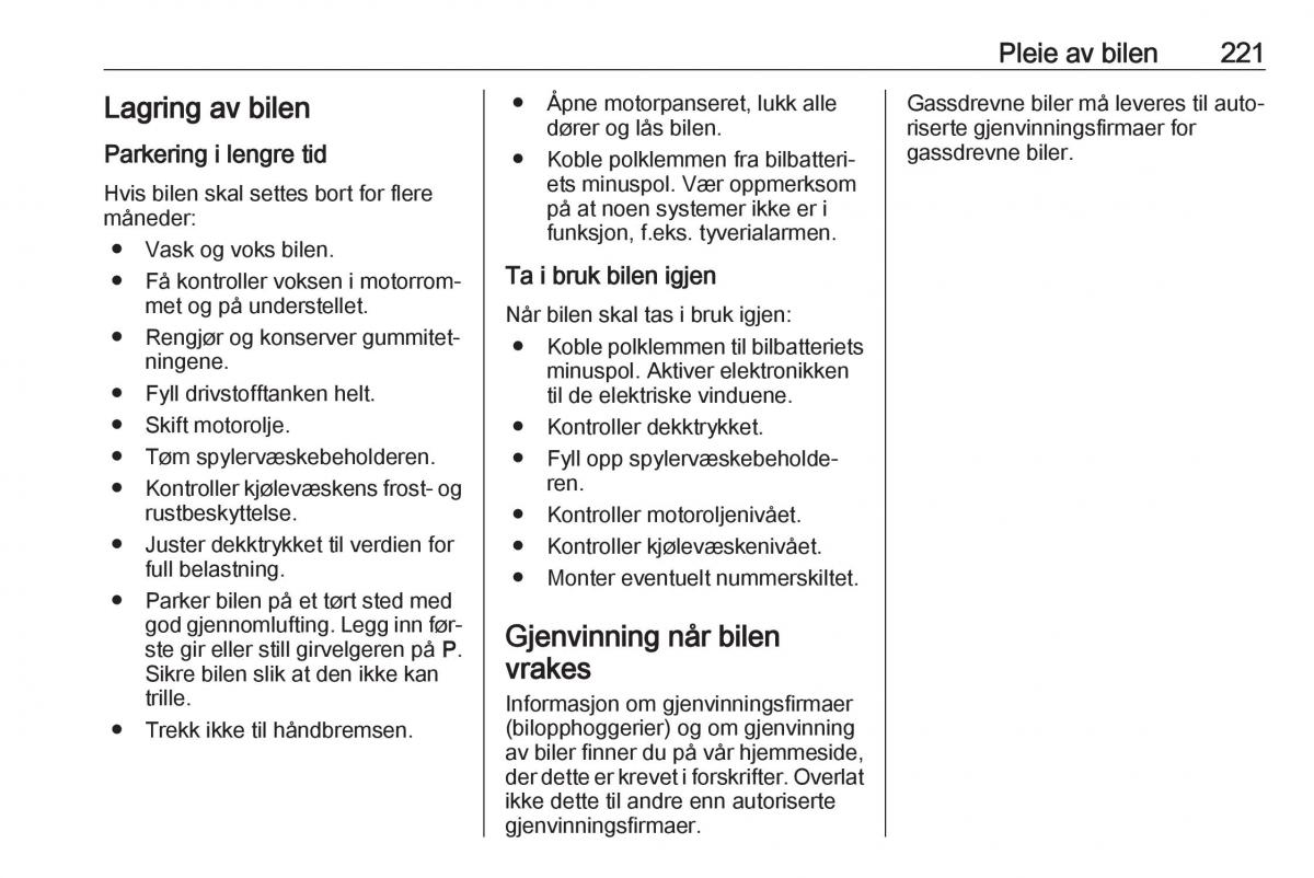 Opel Zafira C Tourer bruksanvisningen / page 223