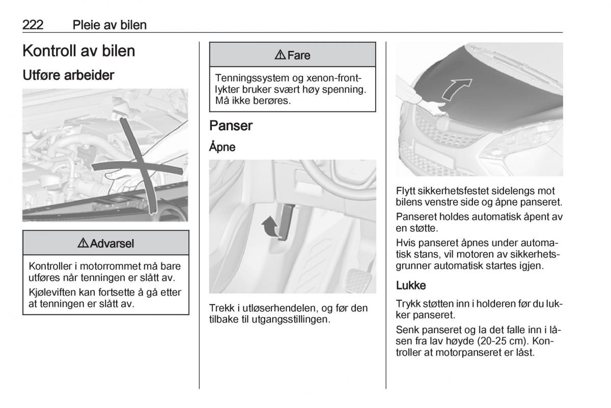 Opel Zafira C Tourer bruksanvisningen / page 224