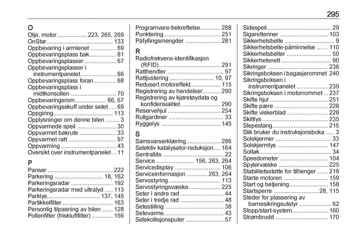 manual  Opel Zafira C Tourer bruksanvisningen / page 297