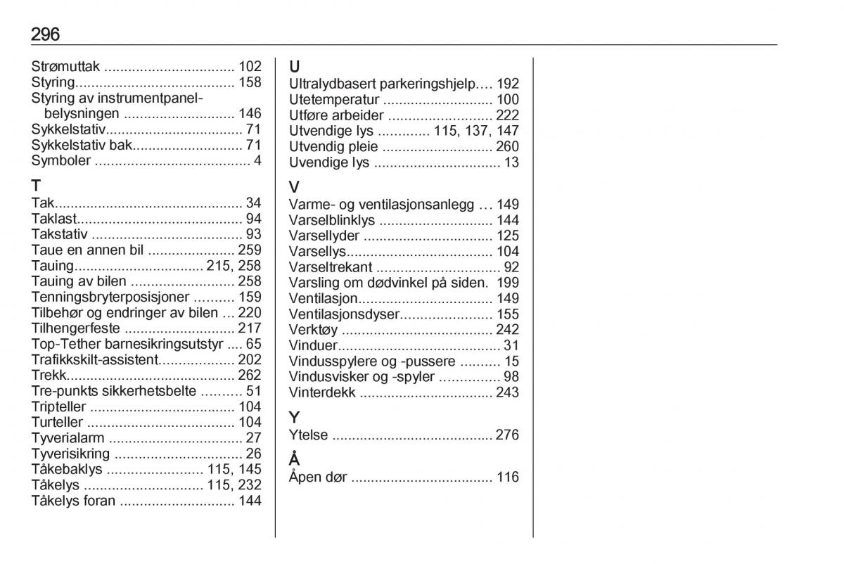 manual  Opel Zafira C Tourer bruksanvisningen / page 298