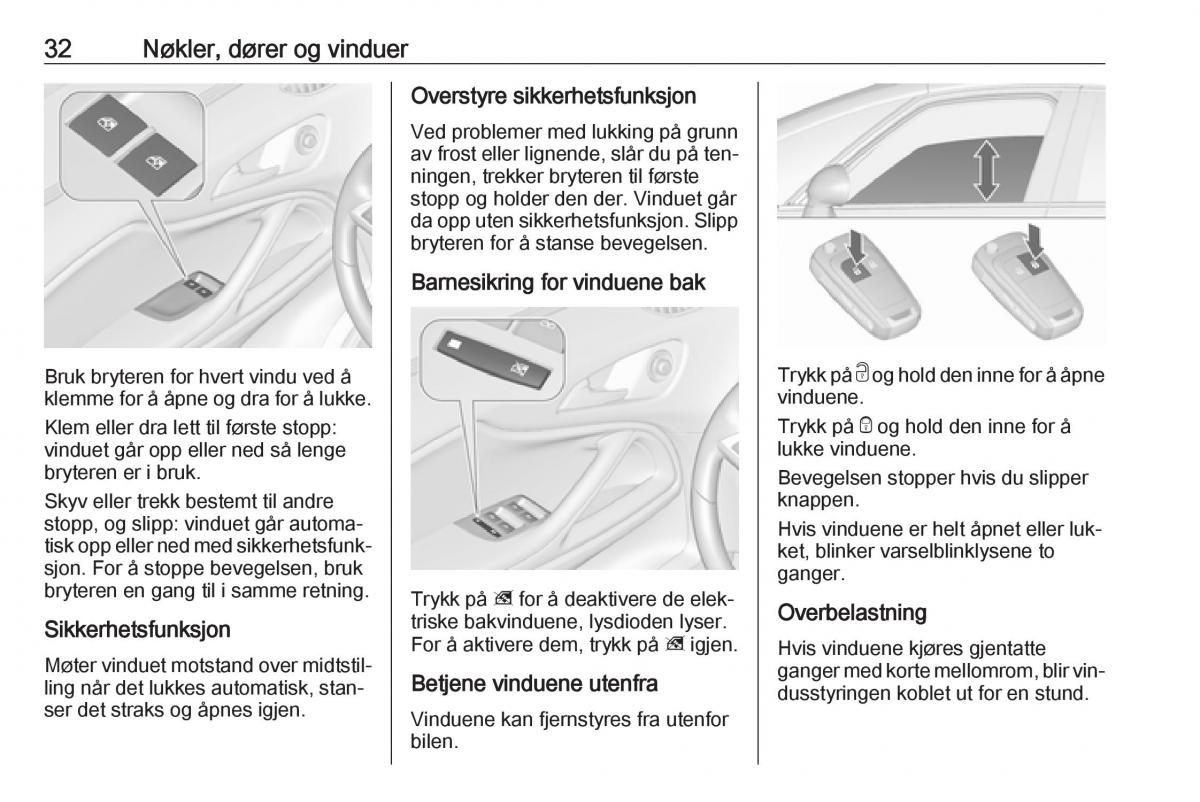Opel Zafira C Tourer bruksanvisningen / page 34