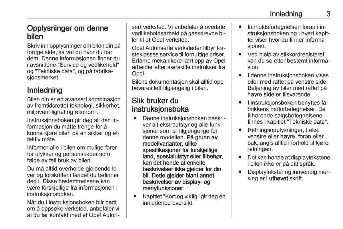 manual  Opel Zafira C Tourer bruksanvisningen / page 5
