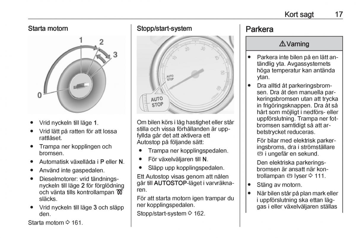 Opel Zafira C Tourer instruktionsbok / page 19