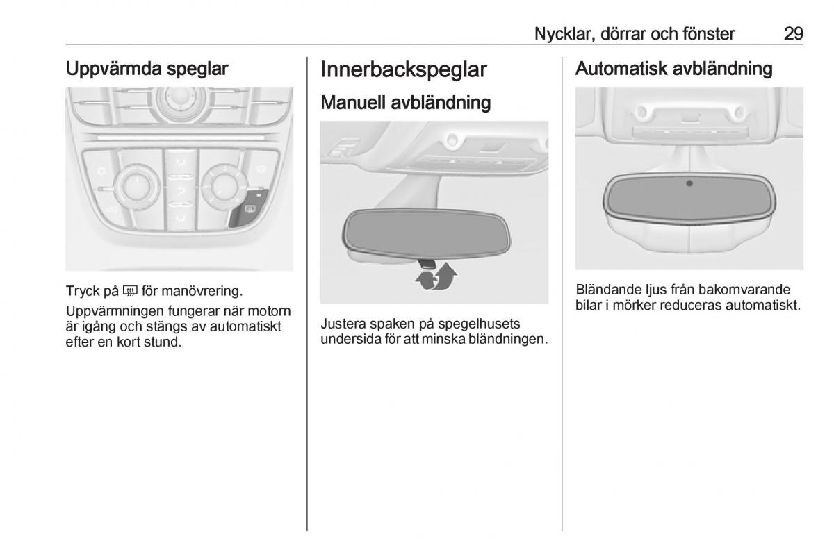 manual  Opel Zafira C Tourer instruktionsbok / page 31