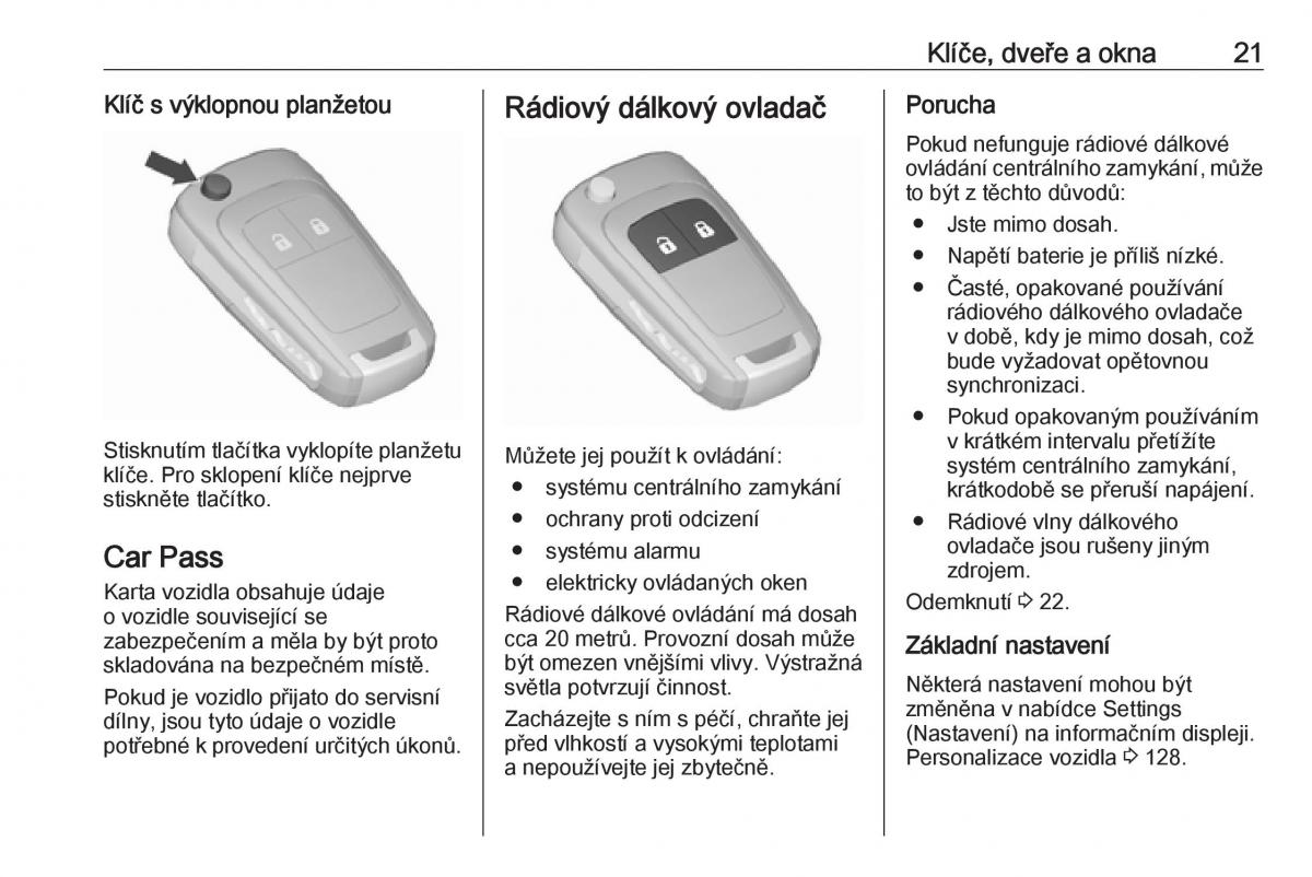 manual  Opel Zafira C FL navod k obsludze / page 23