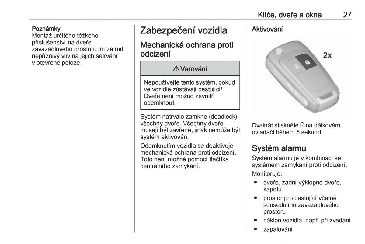 Opel Zafira C FL navod k obsludze / page 29