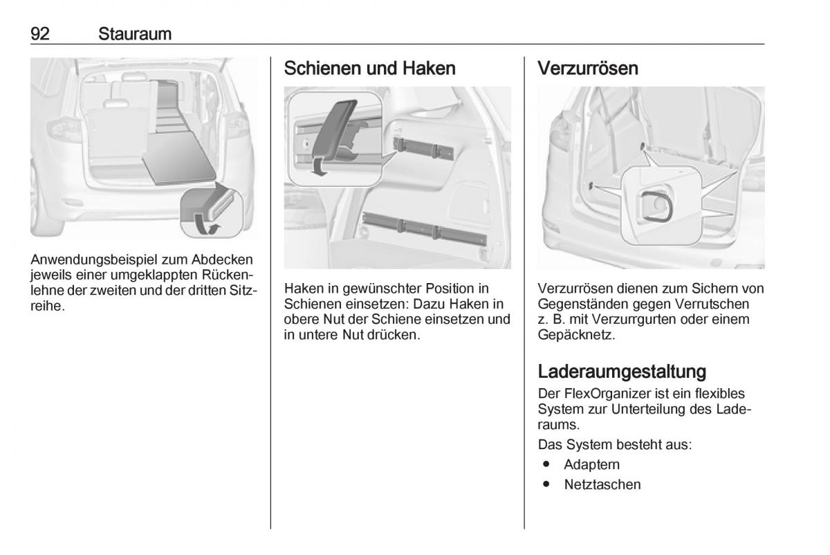 Opel Zafira C FL Handbuch / page 94
