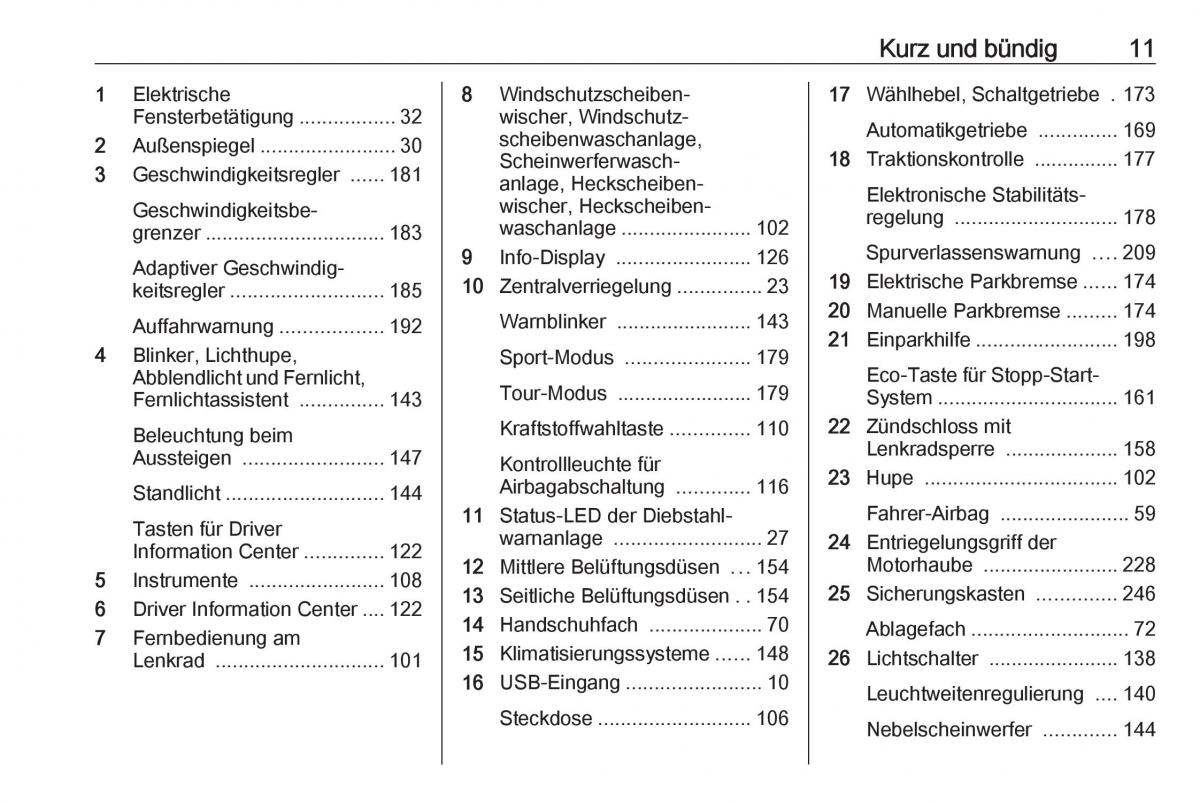 manual  Opel Zafira C FL Handbuch / page 13