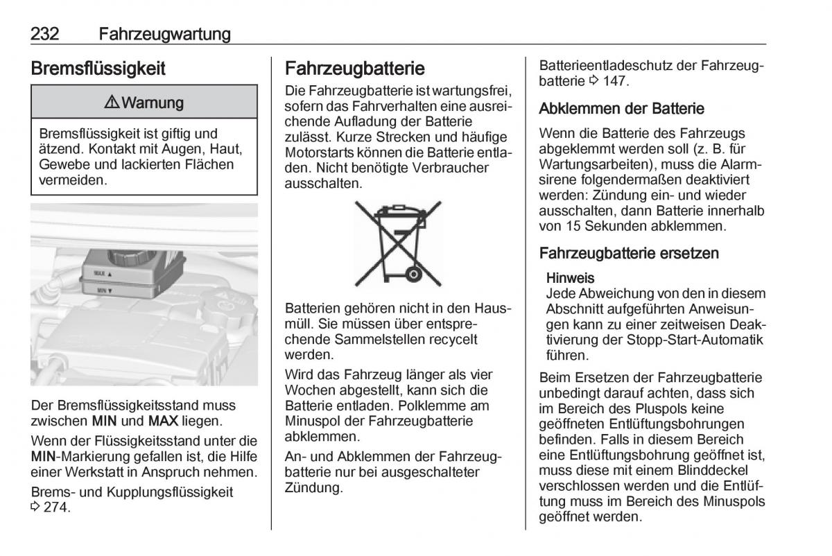 Opel Zafira C FL Handbuch / page 234