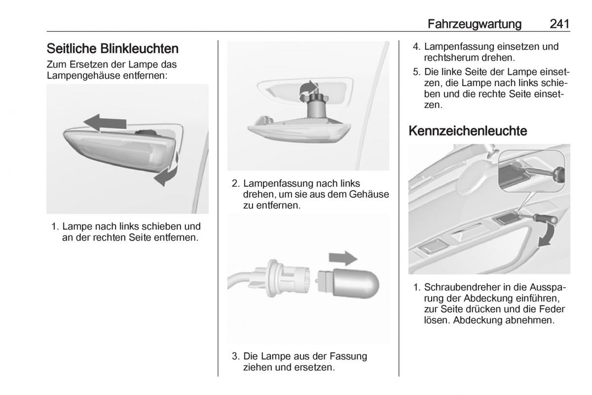 Opel Zafira C FL Handbuch / page 243