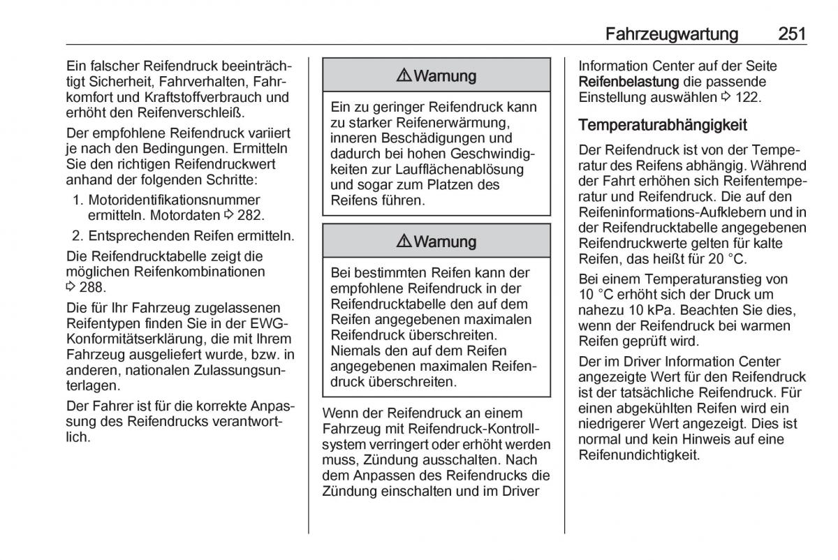 Opel Zafira C FL Handbuch / page 253