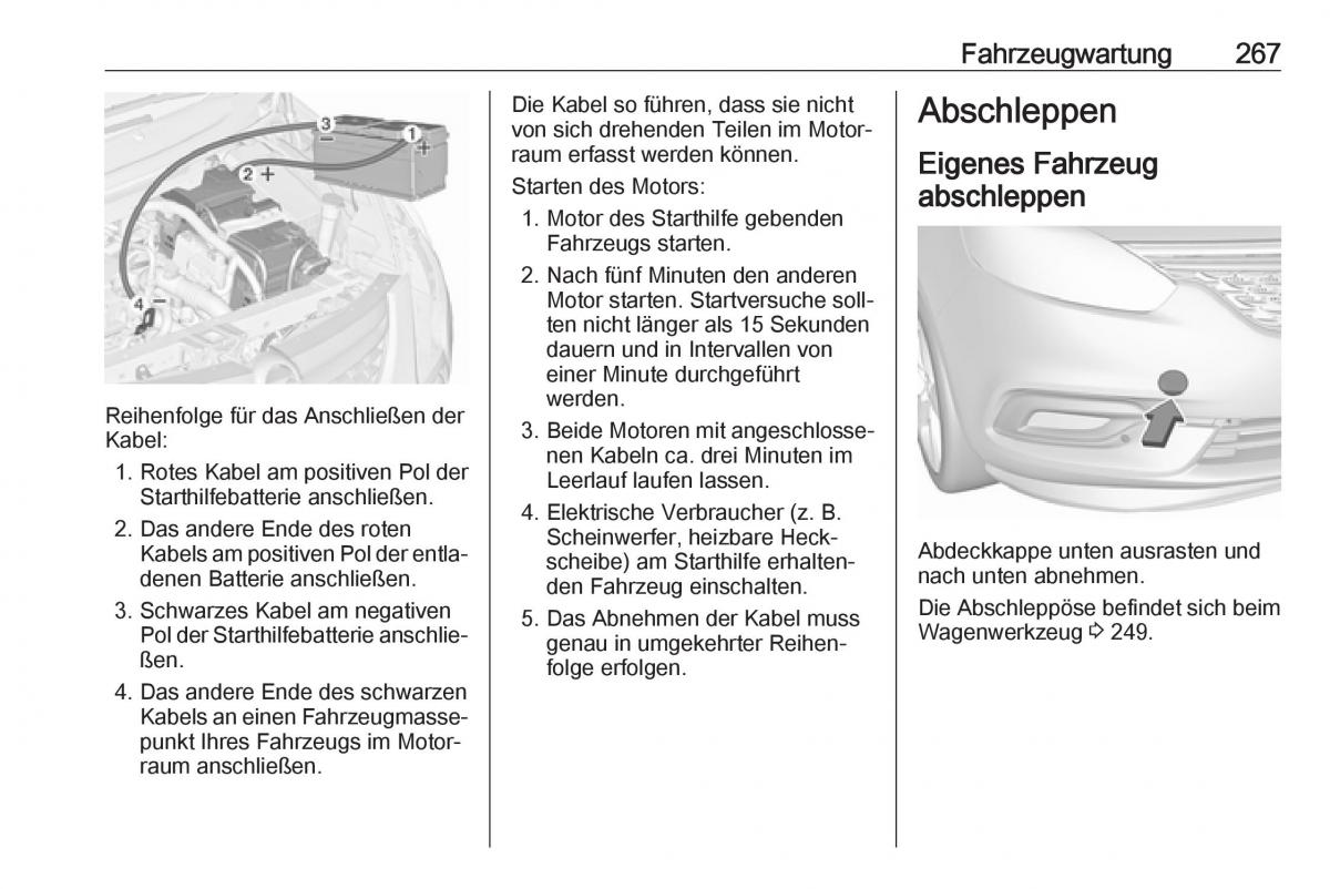 Opel Zafira C FL Handbuch / page 269