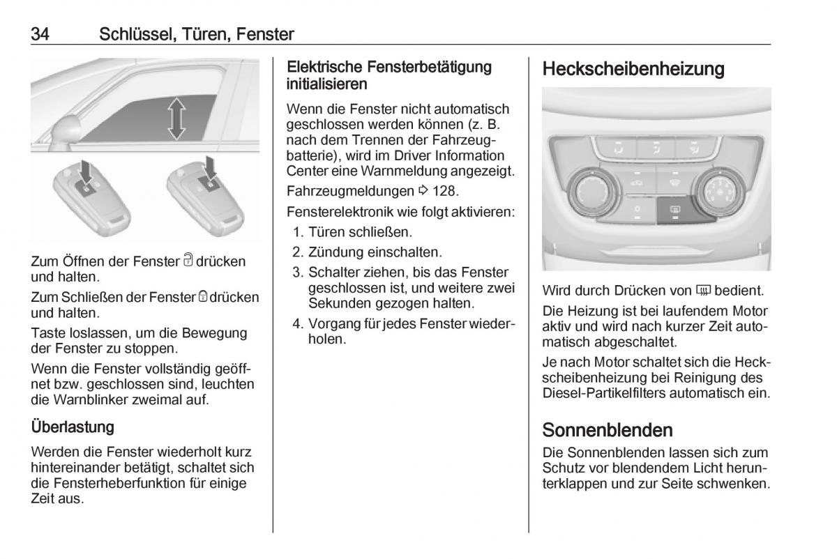 Opel Zafira C FL Handbuch / page 36