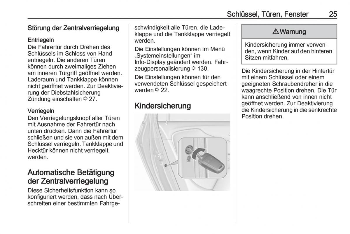 Opel Zafira C FL Handbuch / page 27