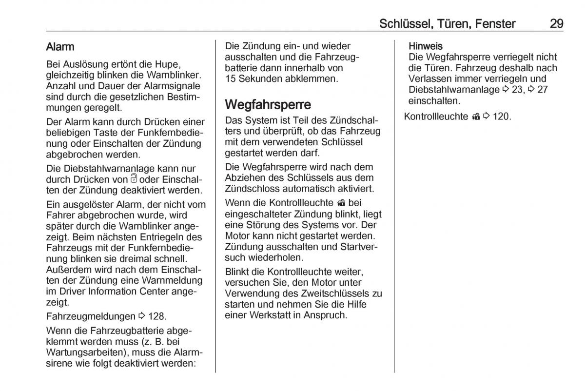 Opel Zafira C FL Handbuch / page 31