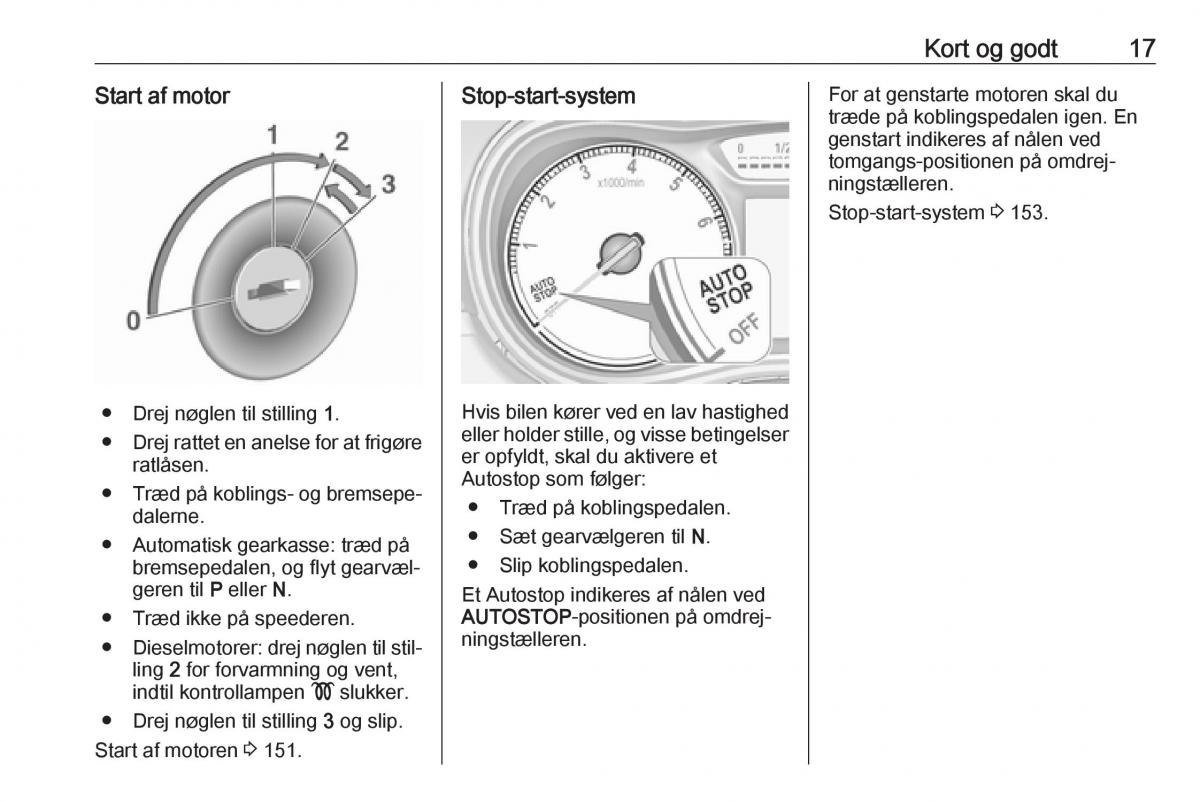 manual  Opel Zafira C FL Bilens instruktionsbog / page 19