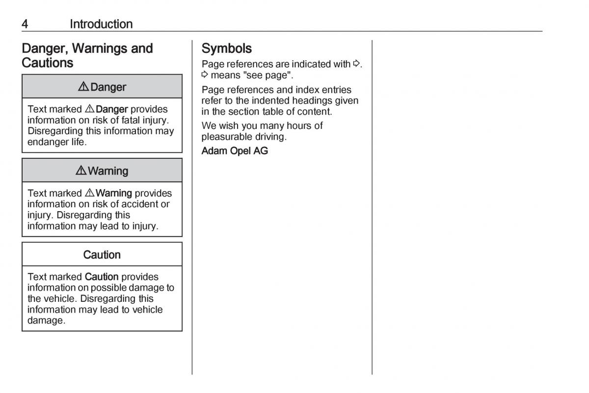 manual  Opel Zafira C FL owners manual / page 6