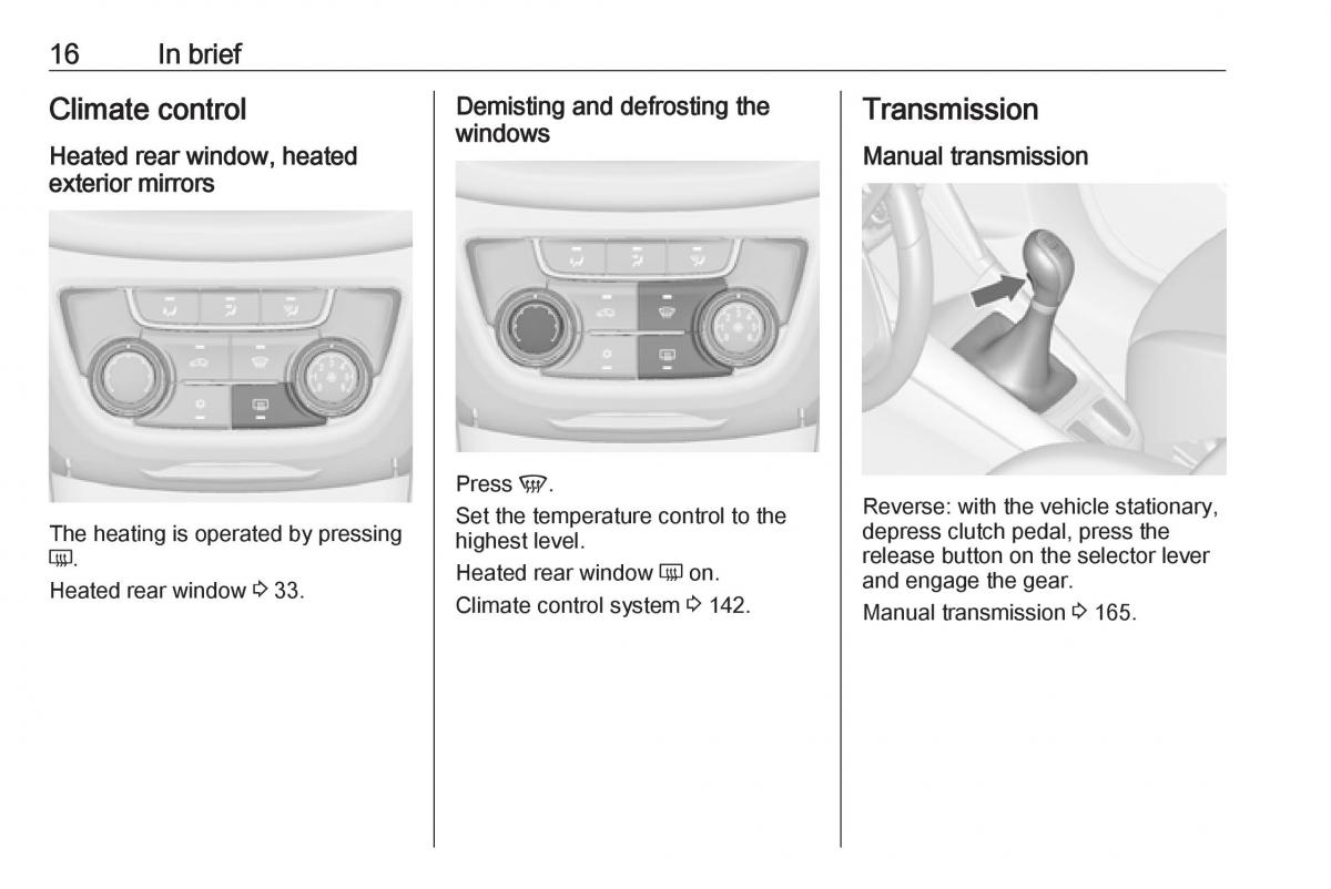 Opel Zafira C FL owners manual / page 18