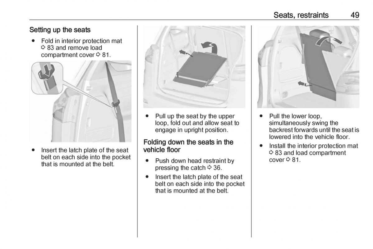 Opel Zafira C FL owners manual / page 51