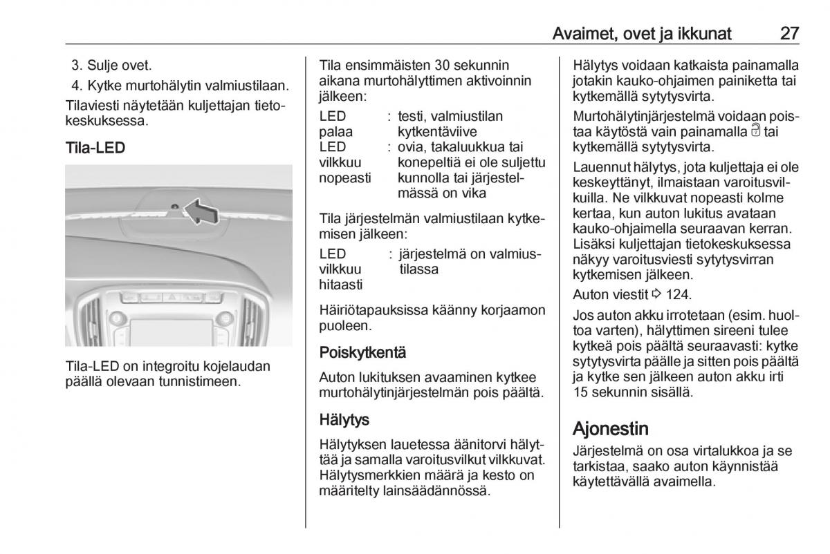 Opel Zafira C FL omistajan kasikirja / page 29