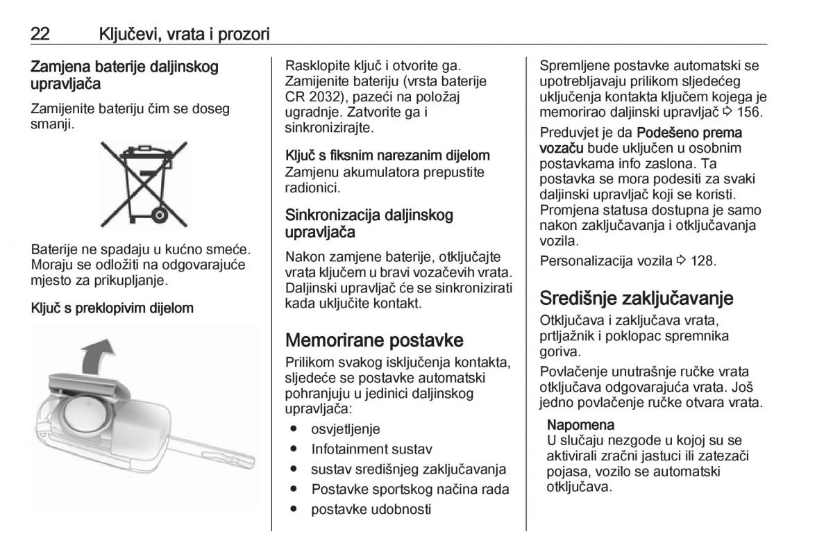 Opel Zafira C FL vlasnicko uputstvo / page 24