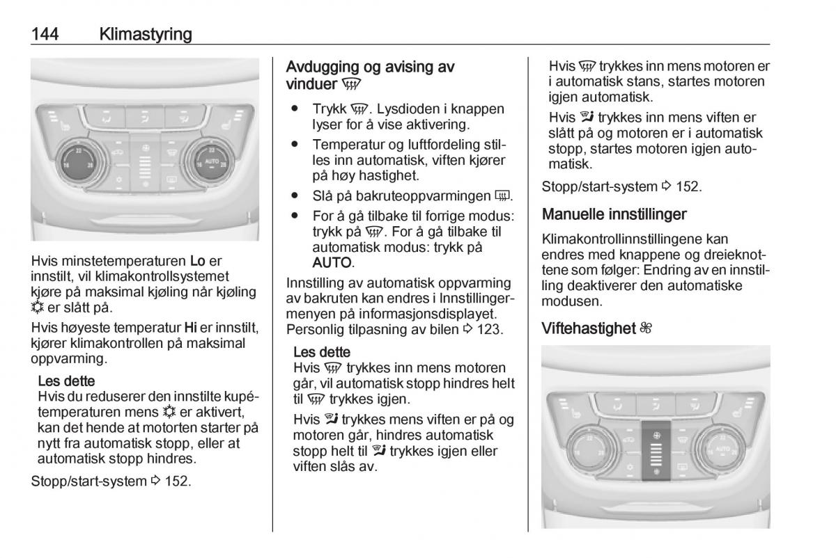 Opel Zafira C FL bruksanvisningen / page 146