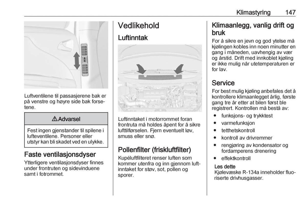 Opel Zafira C FL bruksanvisningen / page 149