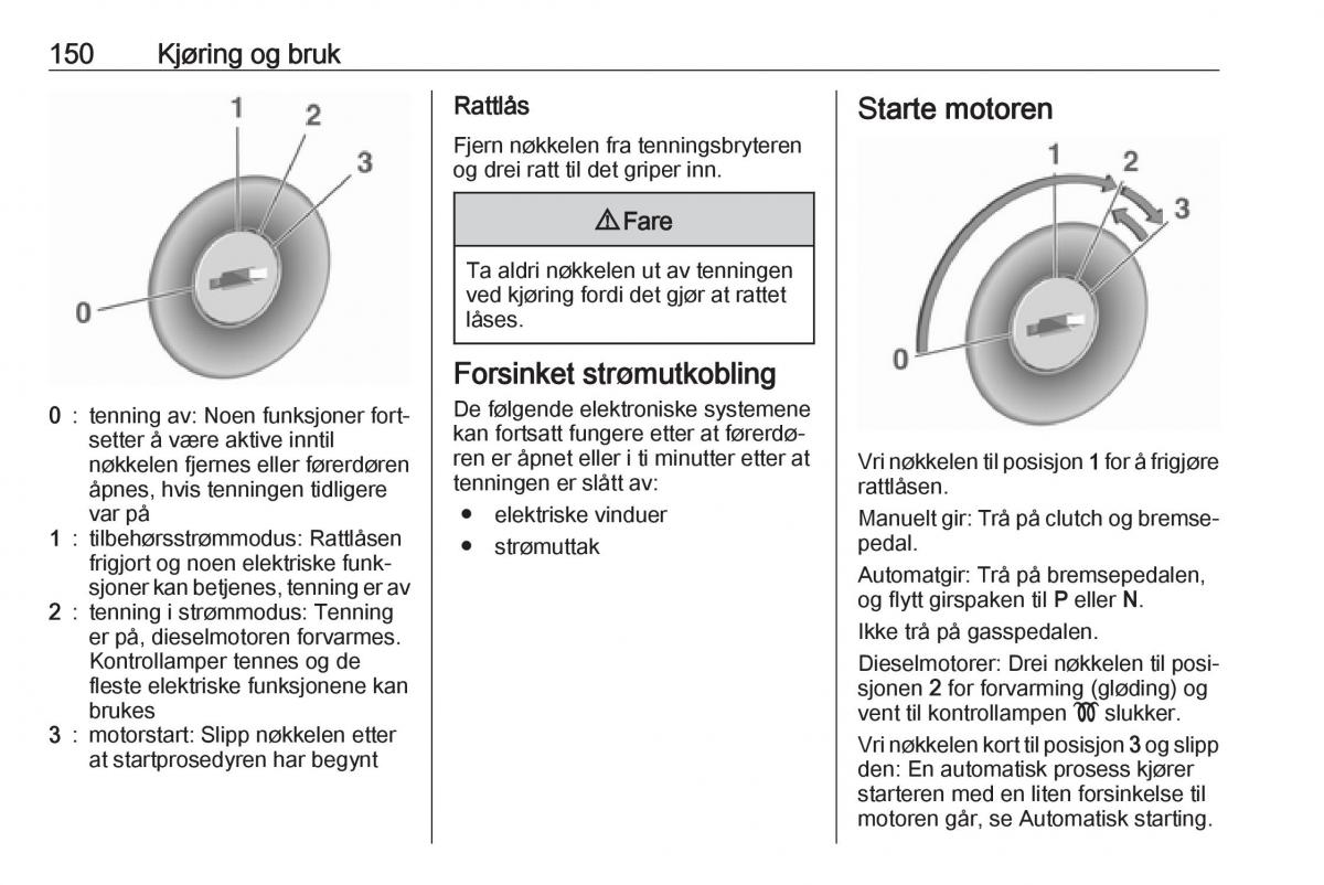 Opel Zafira C FL bruksanvisningen / page 152
