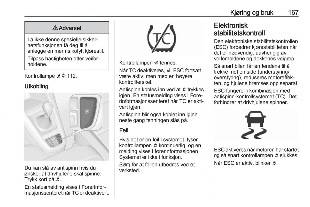 Opel Zafira C FL bruksanvisningen / page 169