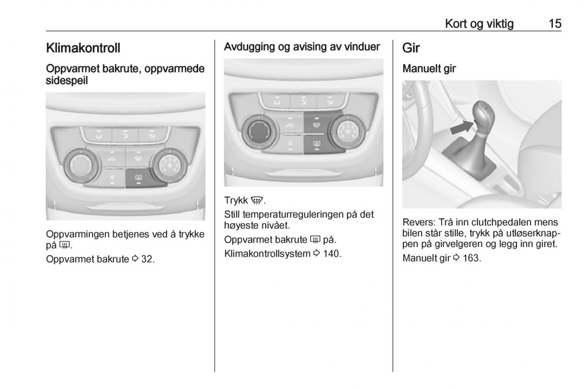 Opel Zafira C FL bruksanvisningen / page 17