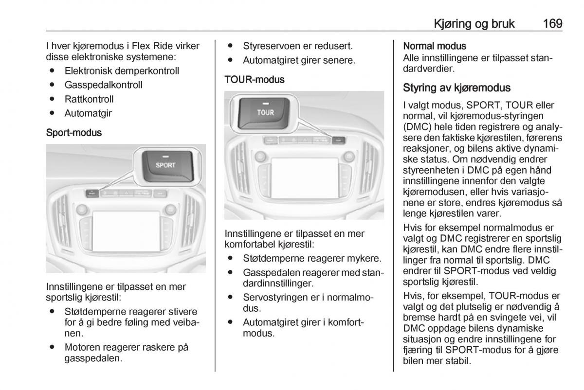 Opel Zafira C FL bruksanvisningen / page 171