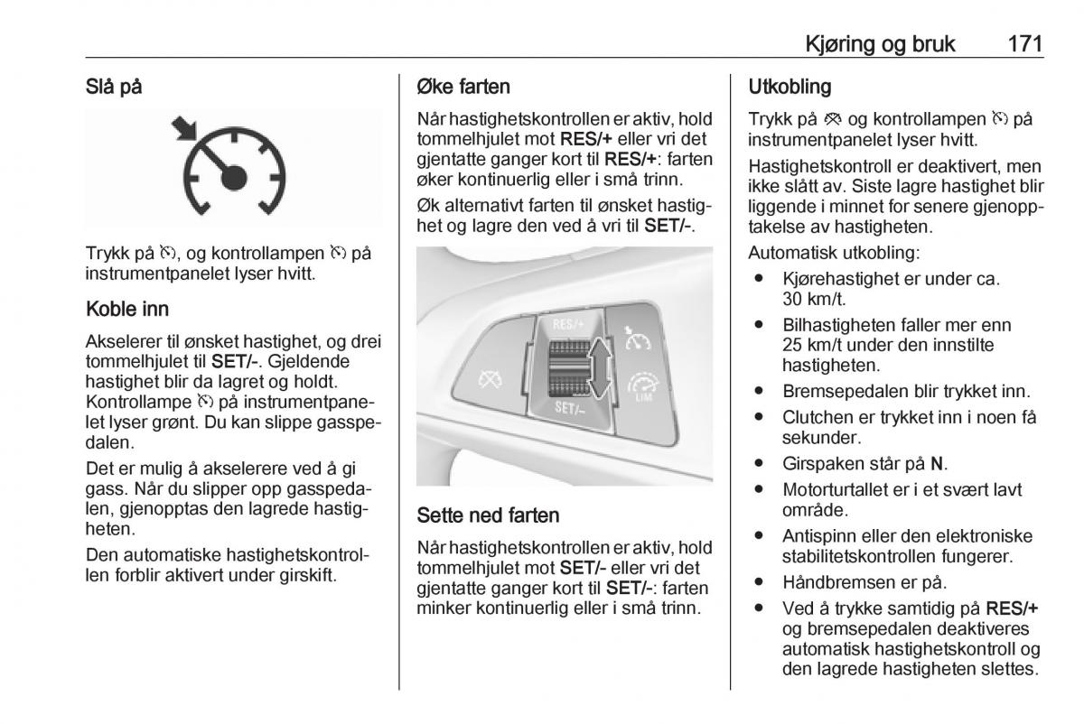 Opel Zafira C FL bruksanvisningen / page 173