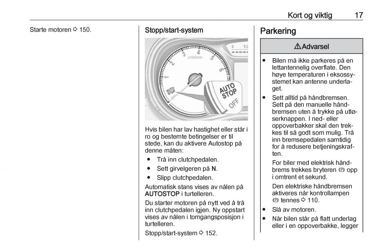 Opel Zafira C FL bruksanvisningen / page 19