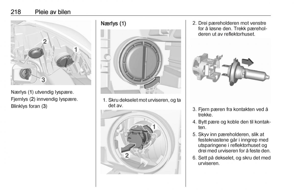 Opel Zafira C FL bruksanvisningen / page 220