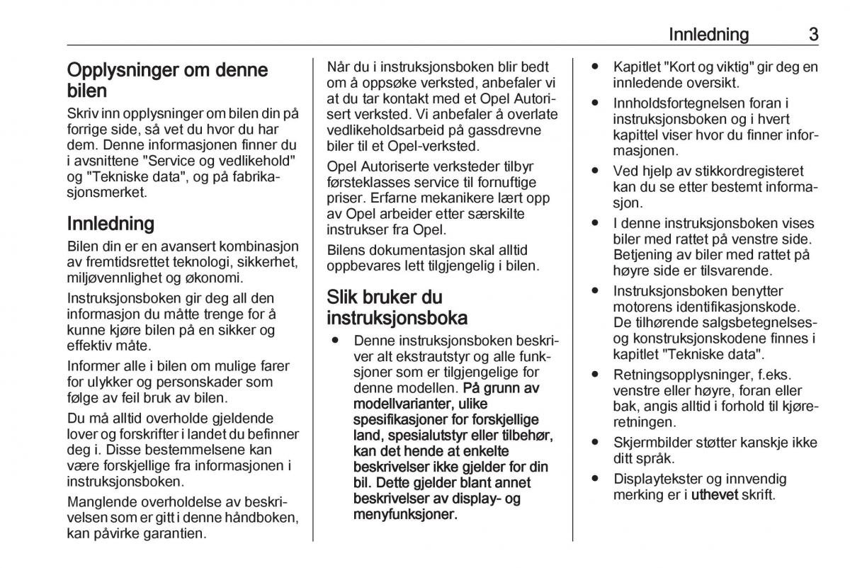 manual  Opel Zafira C FL bruksanvisningen / page 5