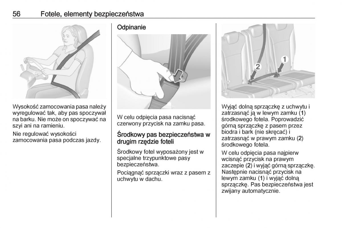 Opel Zafira C FL instrukcja obslugi / page 58