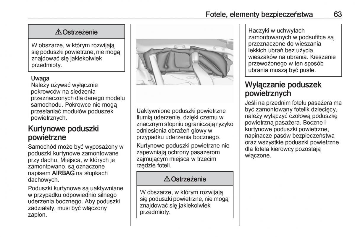 Opel Zafira C FL instrukcja obslugi / page 65