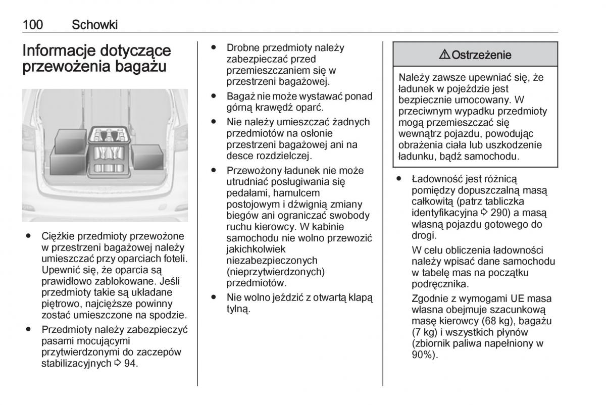 Opel Zafira C FL instrukcja obslugi / page 102