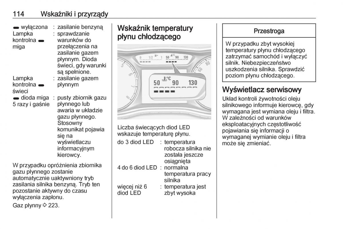 Opel Zafira C FL instrukcja obslugi / page 116