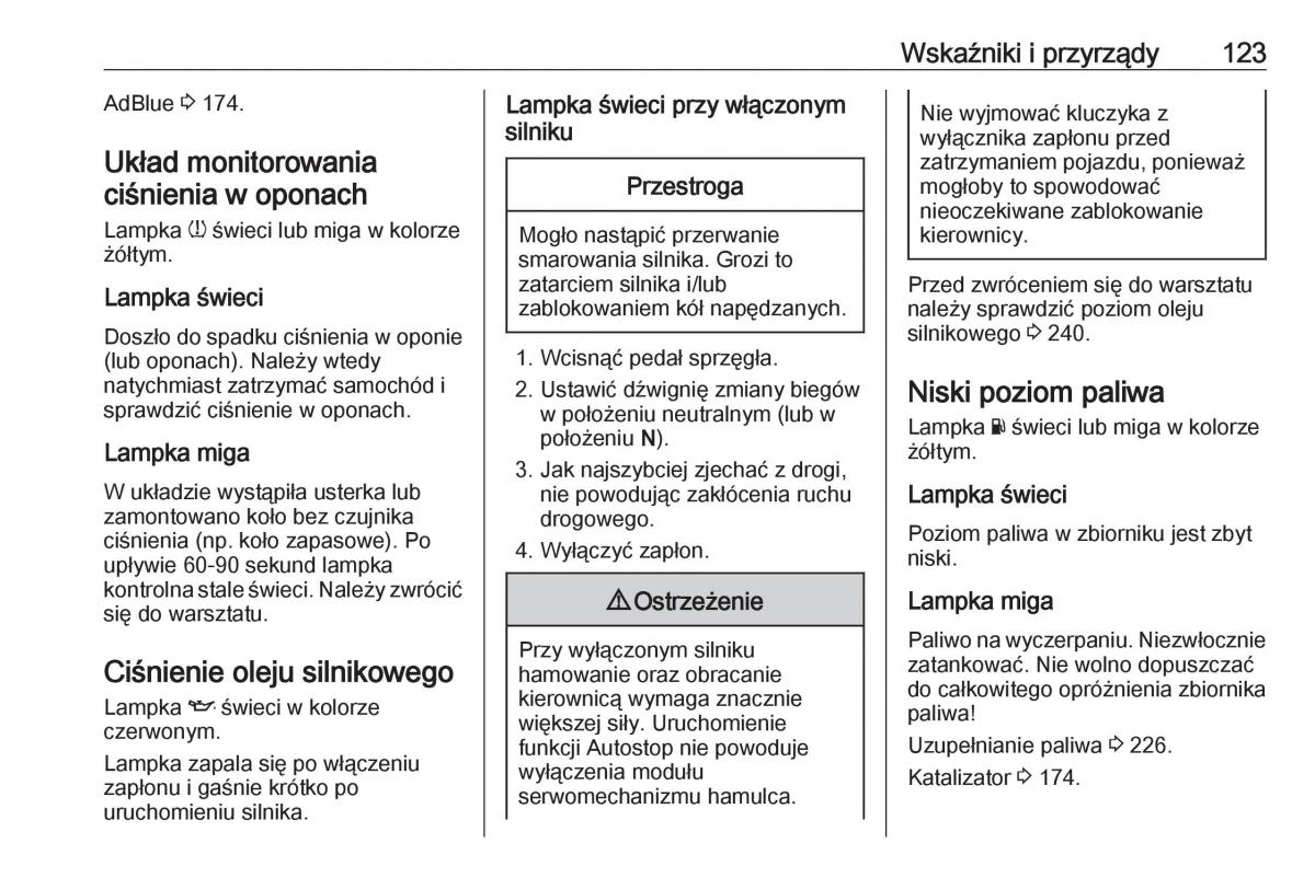 Opel Zafira C FL instrukcja obslugi / page 125